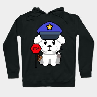 Cute furry dog is a police Hoodie